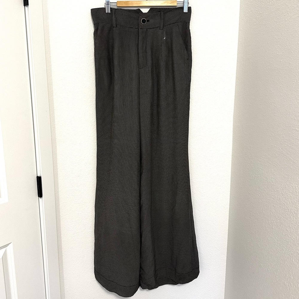 Corey Lynn Calter Wide Leg Palazzo Pants 100% Silk High Waisted Size 10 Women’s